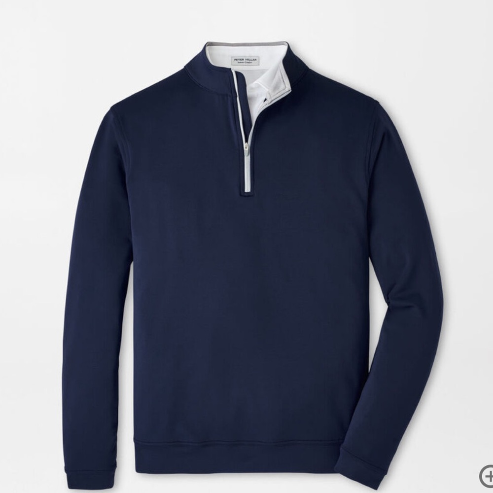 Peter Millar Navy Blue Perth Performan Quarter Zip Pullover Men’s Sz XXL - Picture 2 of 11